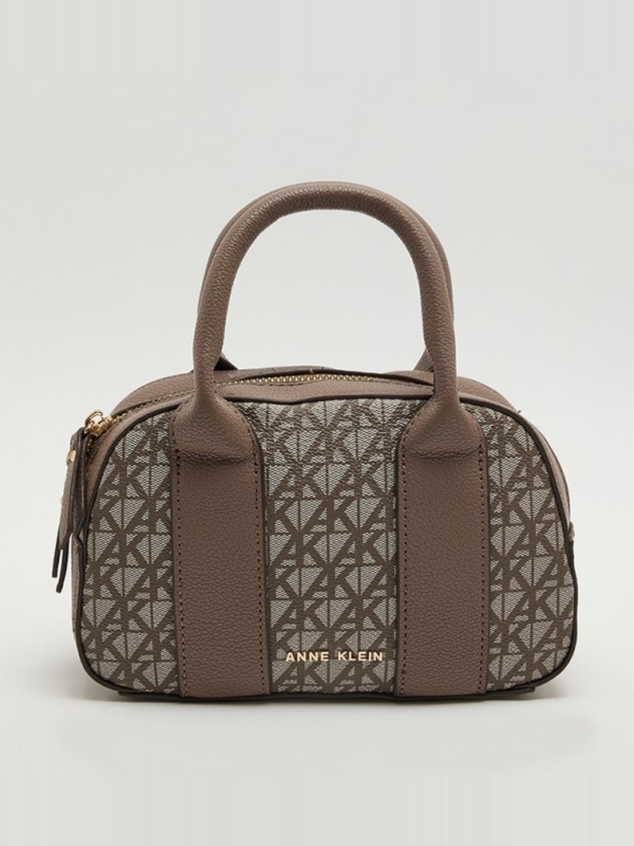 Monogram Patterned Mini Satchel Bag