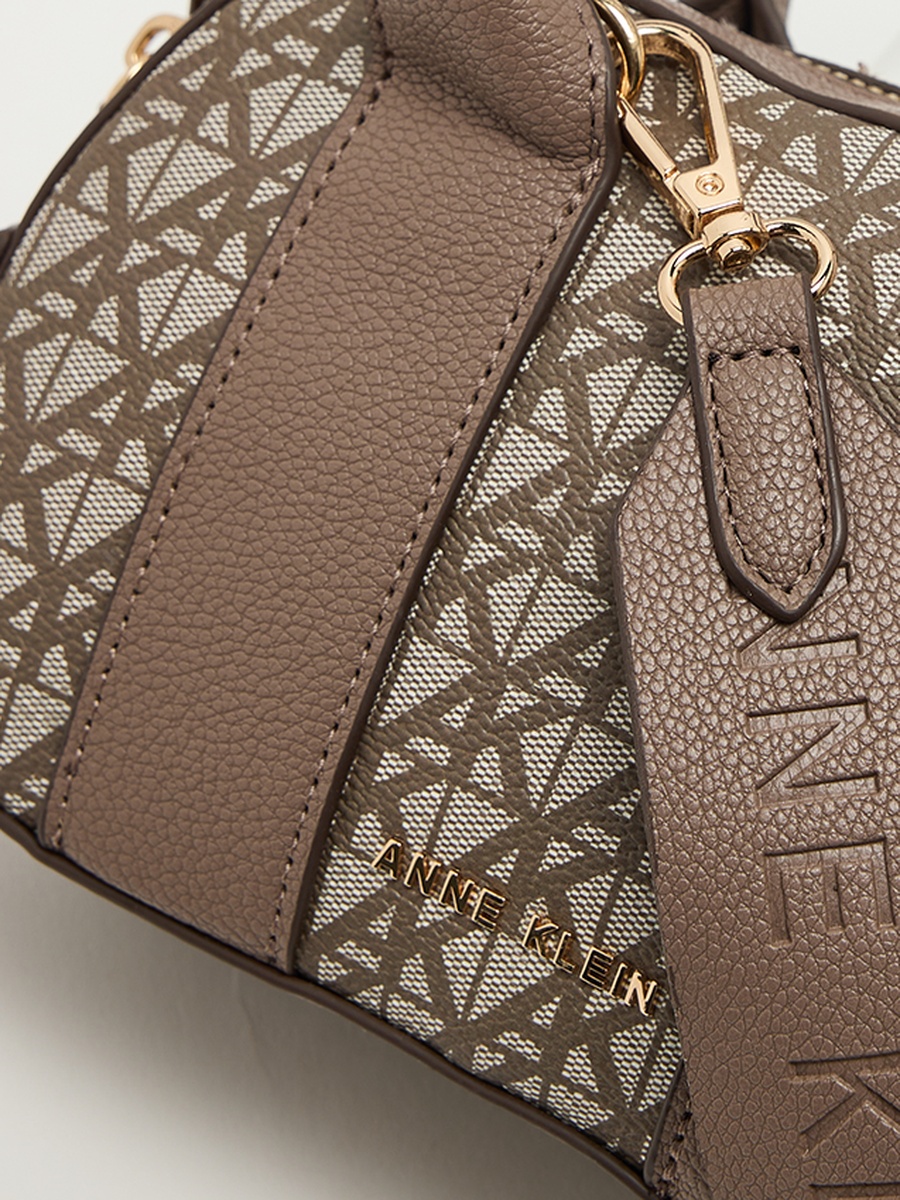 Monogram Patterned Mini Satchel Bag