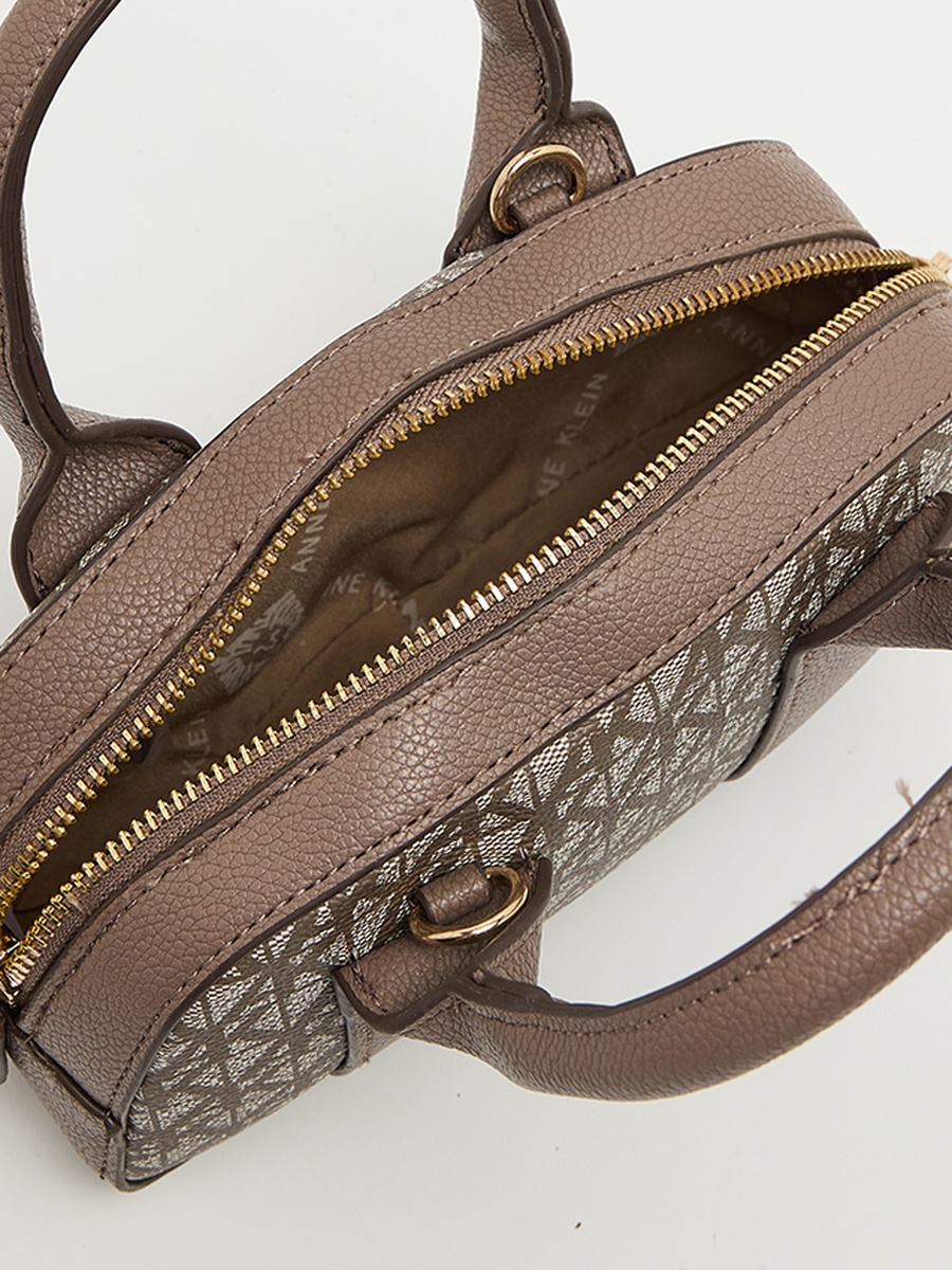 Monogram Patterned Mini Satchel Bag