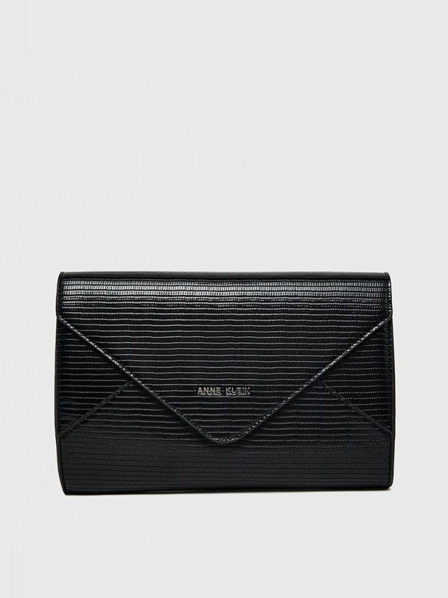 Croc Textured Flap Clutch