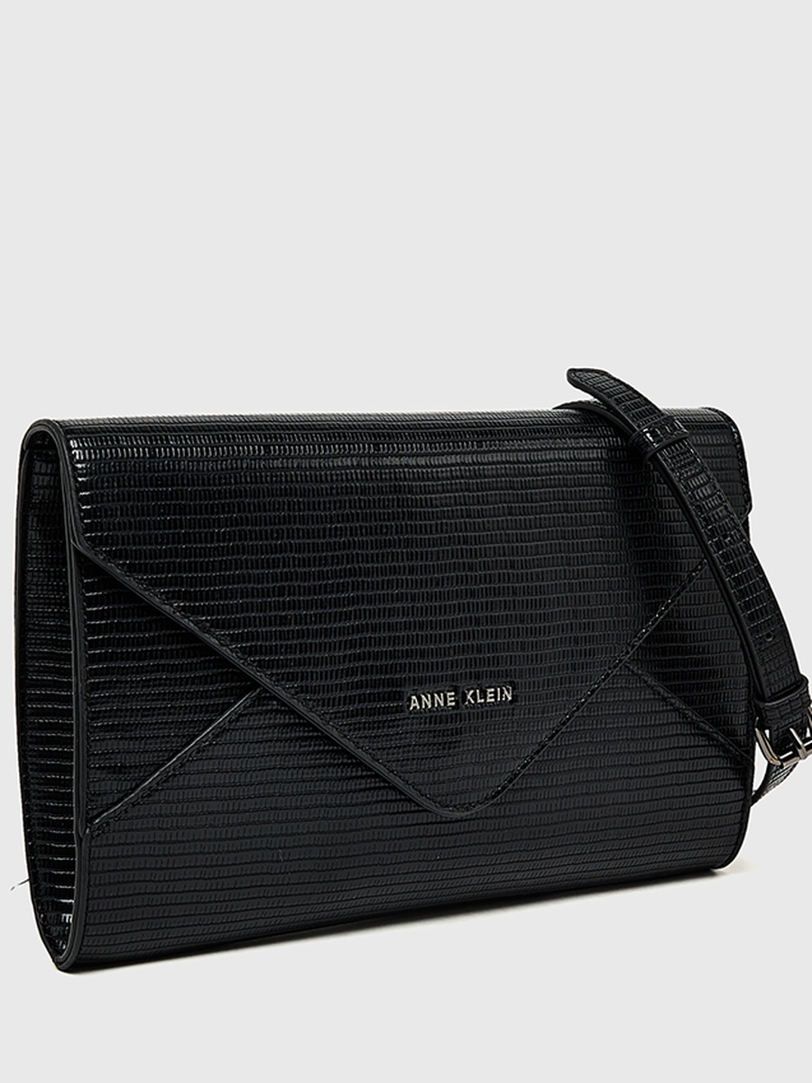 Croc Textured Flap Clutch