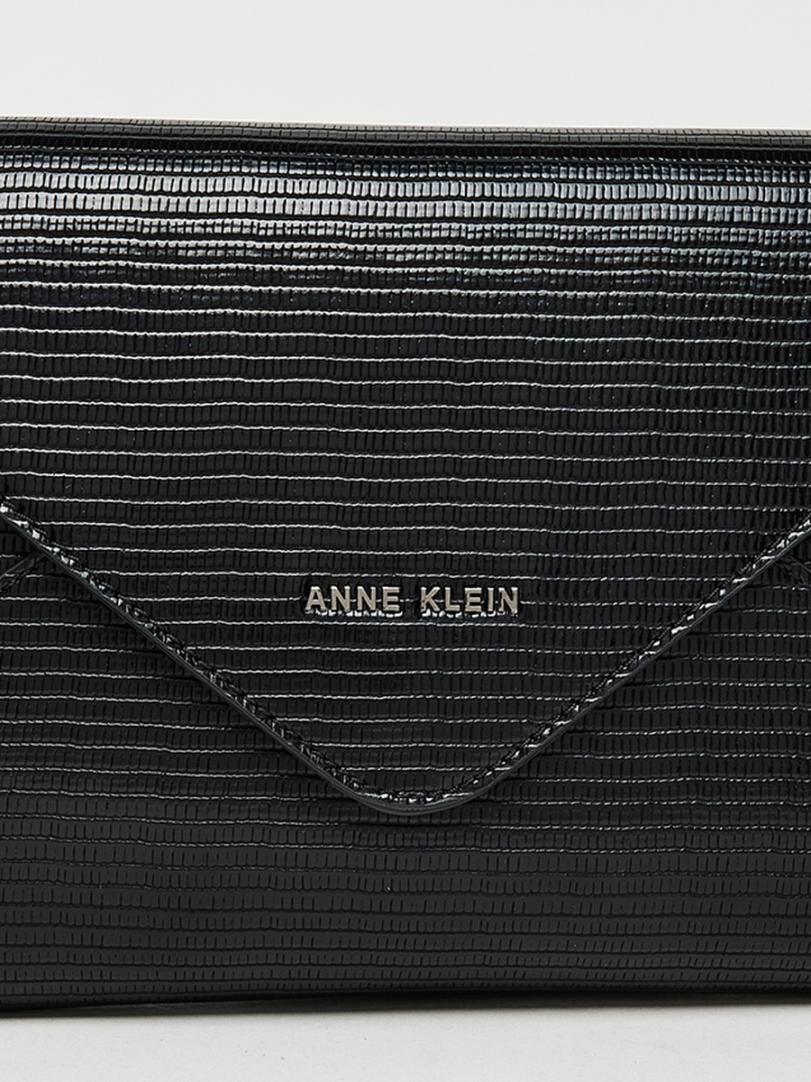 Croc Textured Flap Clutch