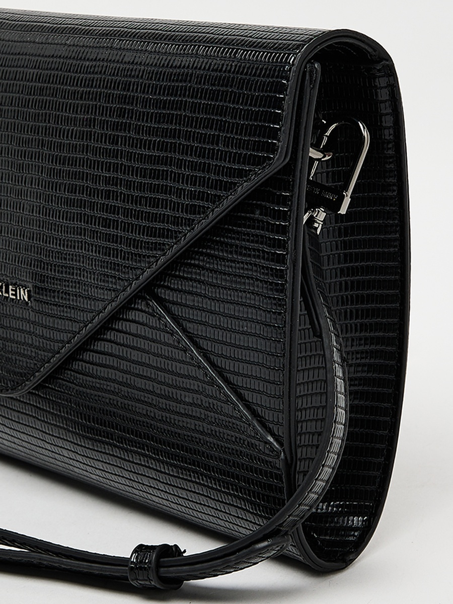 Croc Textured Flap Clutch