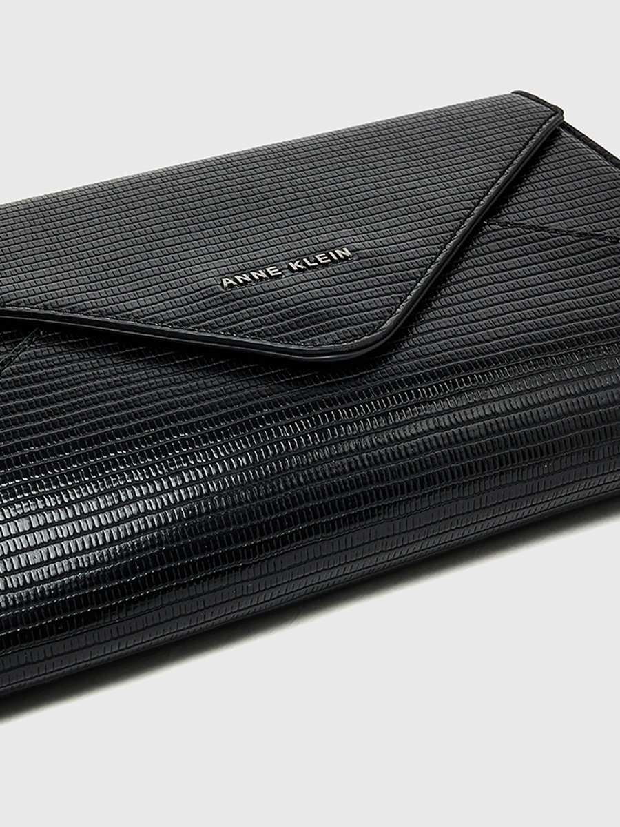 Croc Textured Flap Clutch
