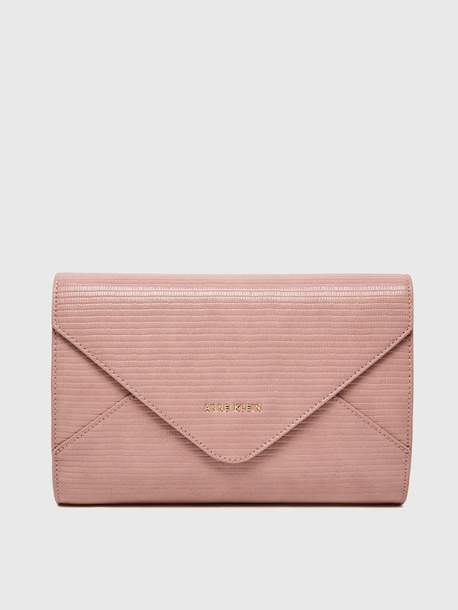Croc Textured Flap Clutch