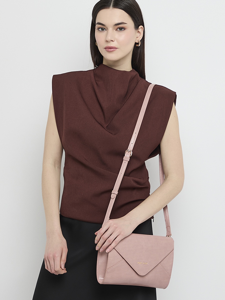 Croc Textured Flap Clutch