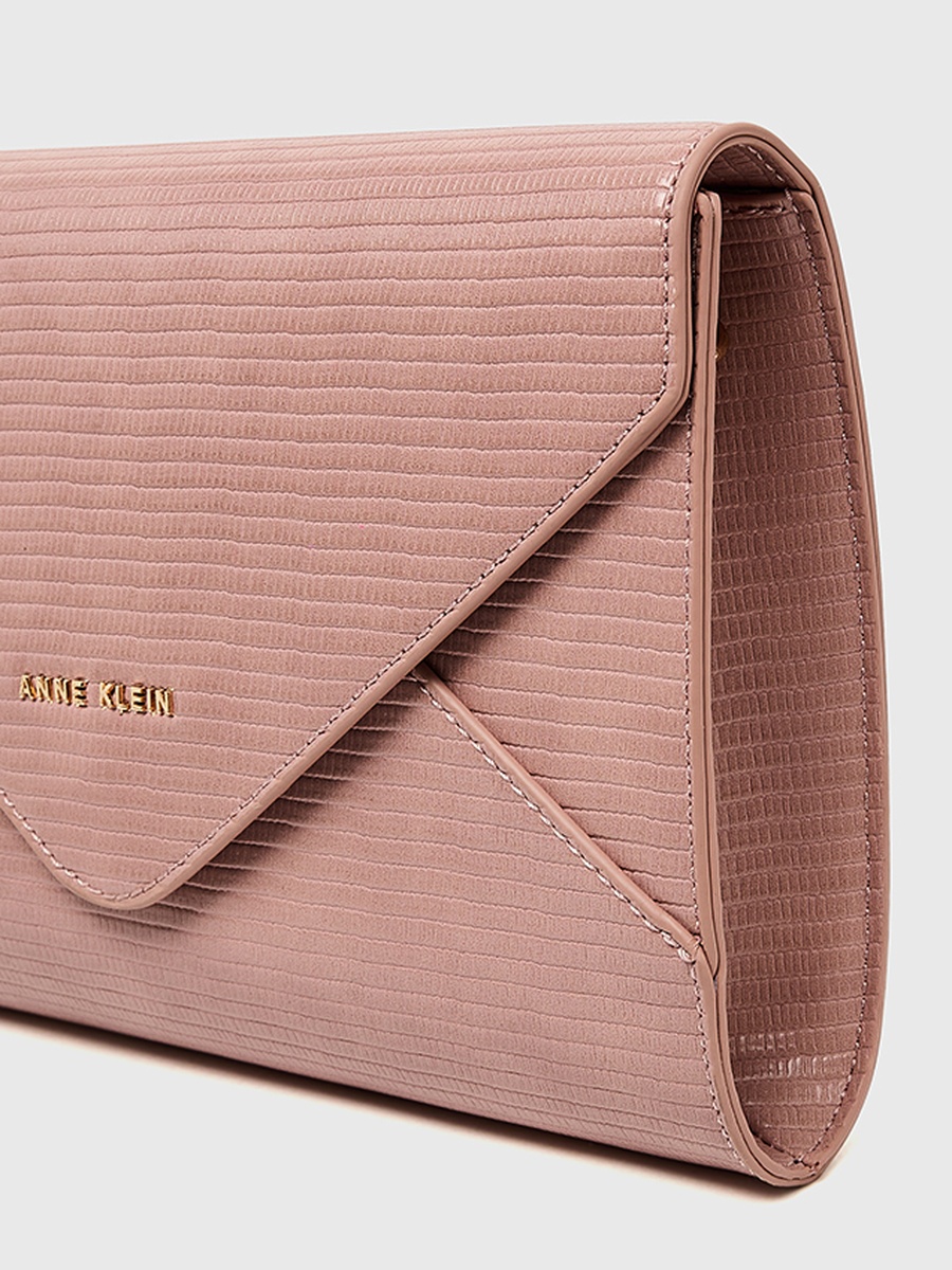 Croc Textured Flap Clutch