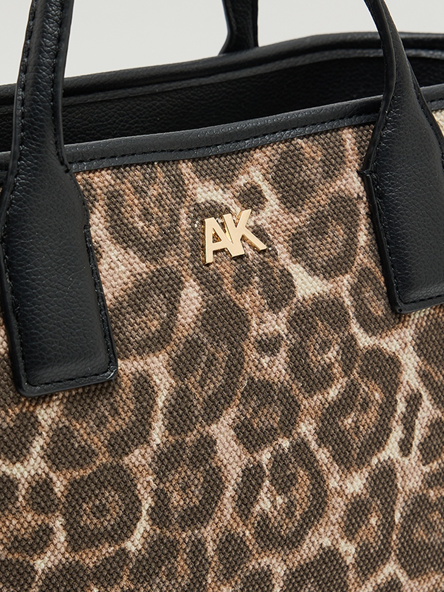Leopard Printed Satchel Bag Set