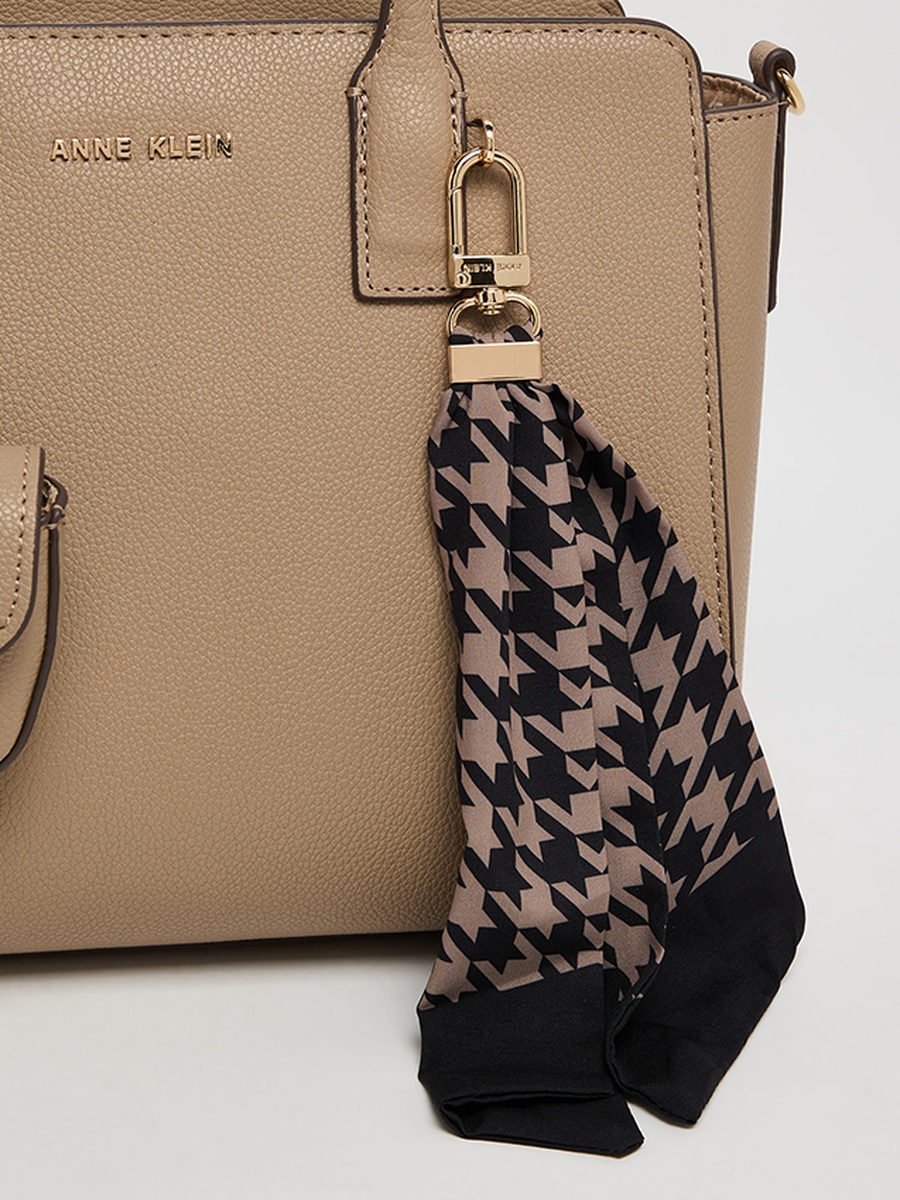 Textured Scarf Detail Satchel Bag