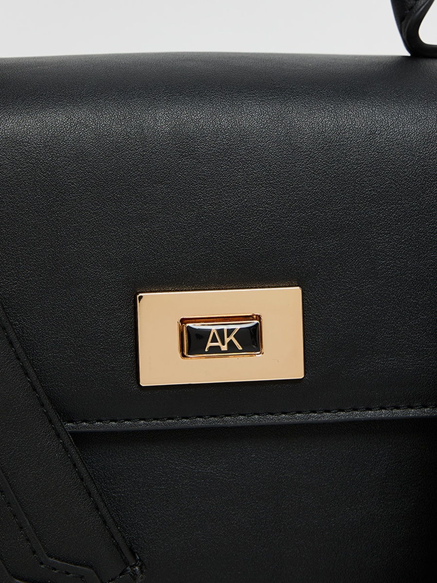 Logo Metal Scarf Detail Top Handle Bag