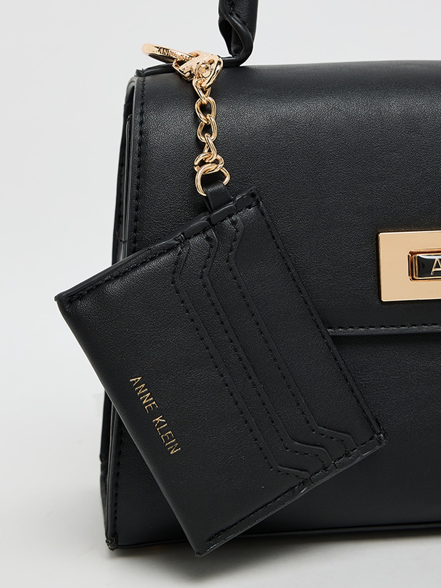 Logo Metal Scarf Detail Top Handle Bag