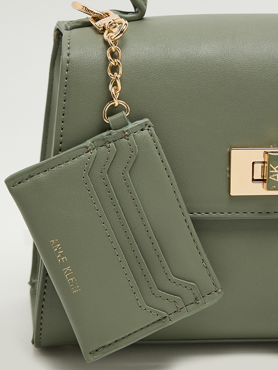 Logo Metal Scarf Detail Top Handle Bag
