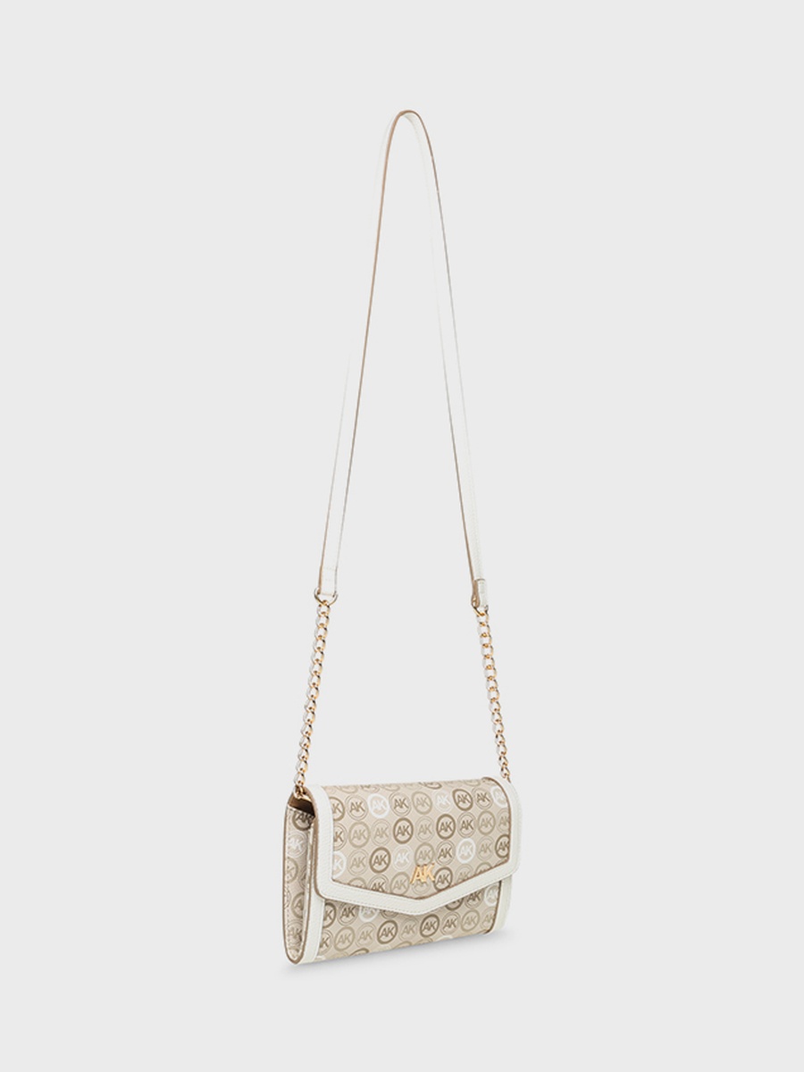 Monogram Patterned Flap Crossbody Bag