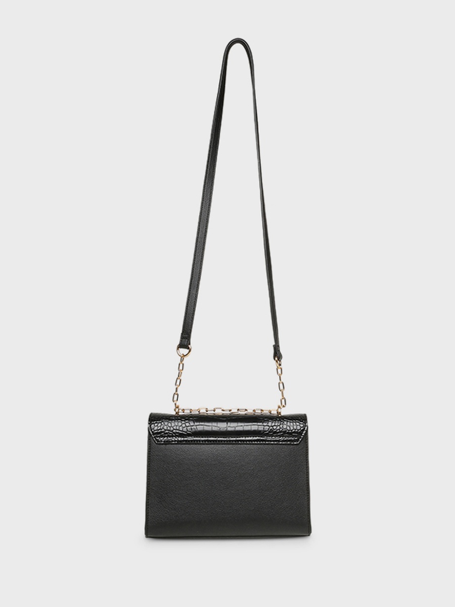 Croc Textured Convertible Crossbody Bag