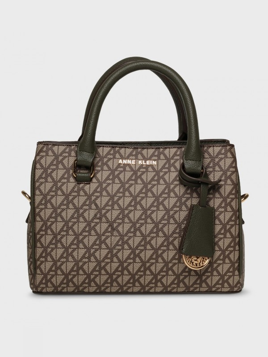 Monogram Patterned Satchel Bag