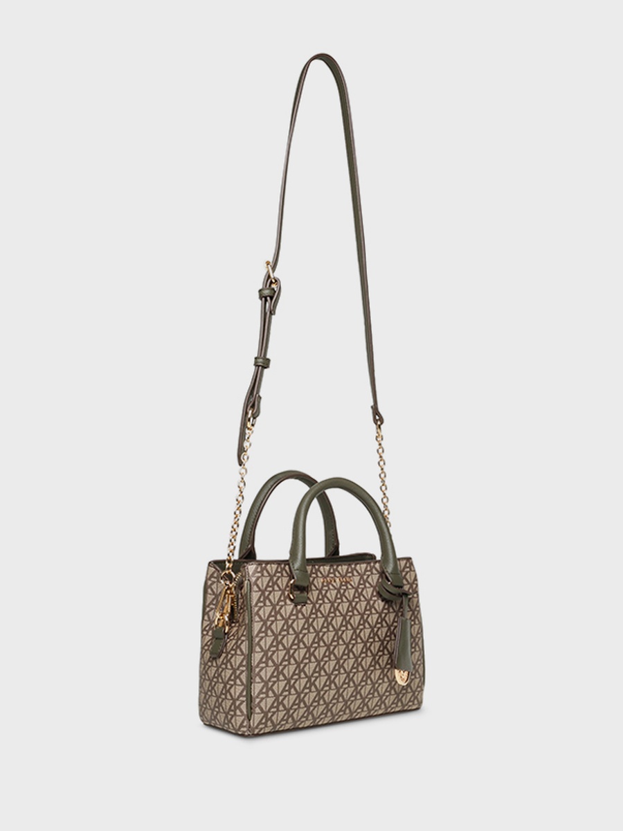 Monogram Patterned Satchel Bag