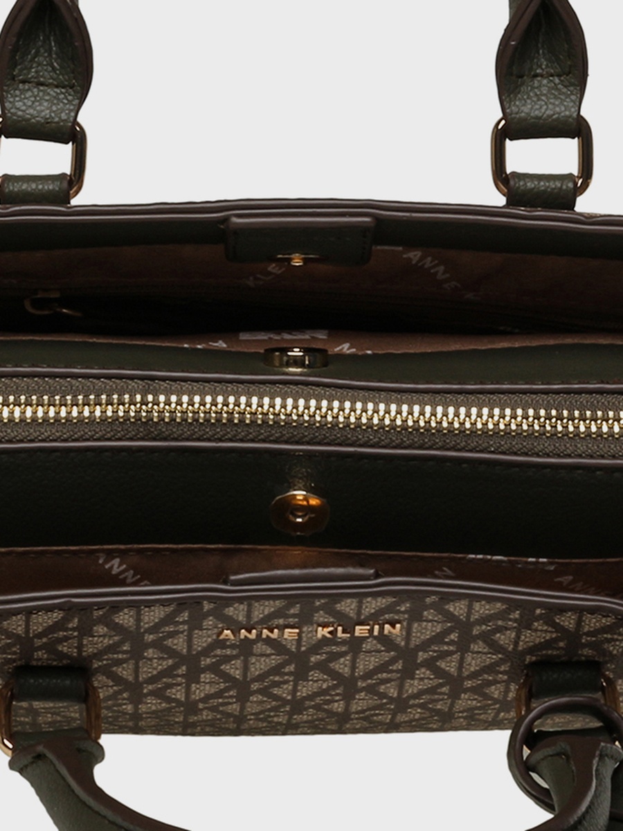 Monogram Patterned Satchel Bag