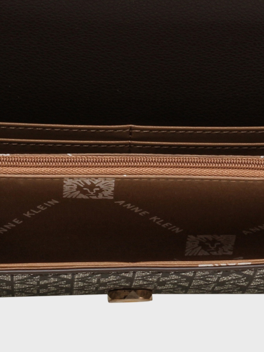 Monogram Patterned Flap Shoulder Bag