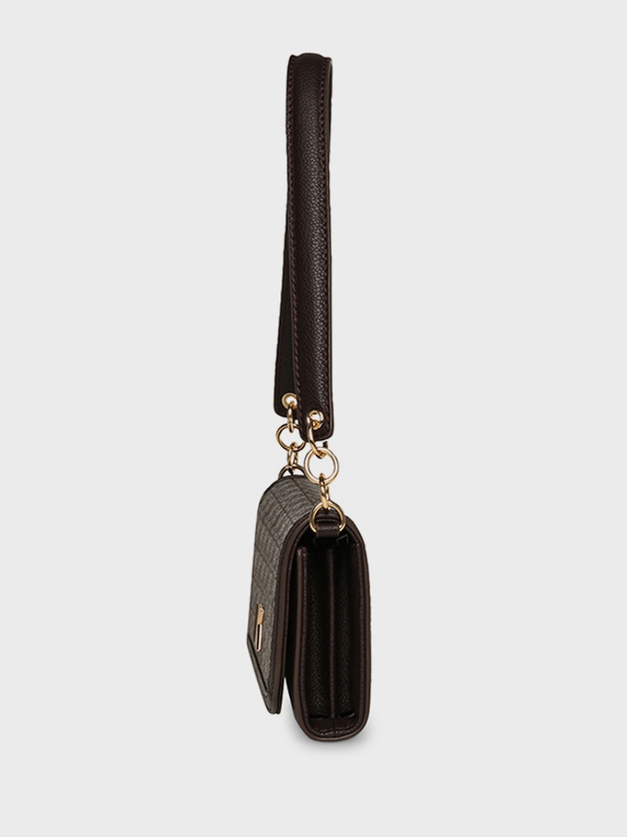 Monogram Patterned Flap Shoulder Bag