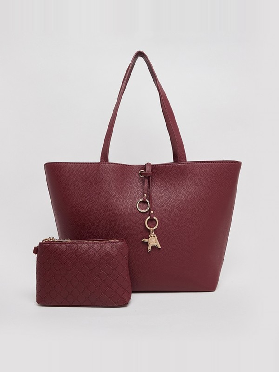 Textured Tote Bag Set