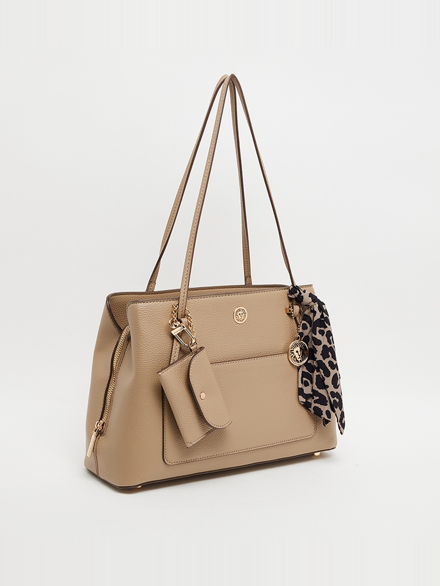 Textured Satchel Bag