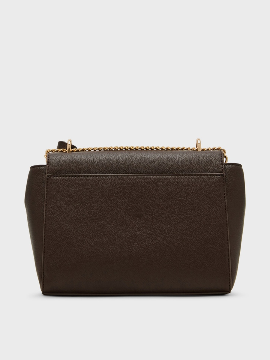 Textured Twist-Lock Shoulder Bag