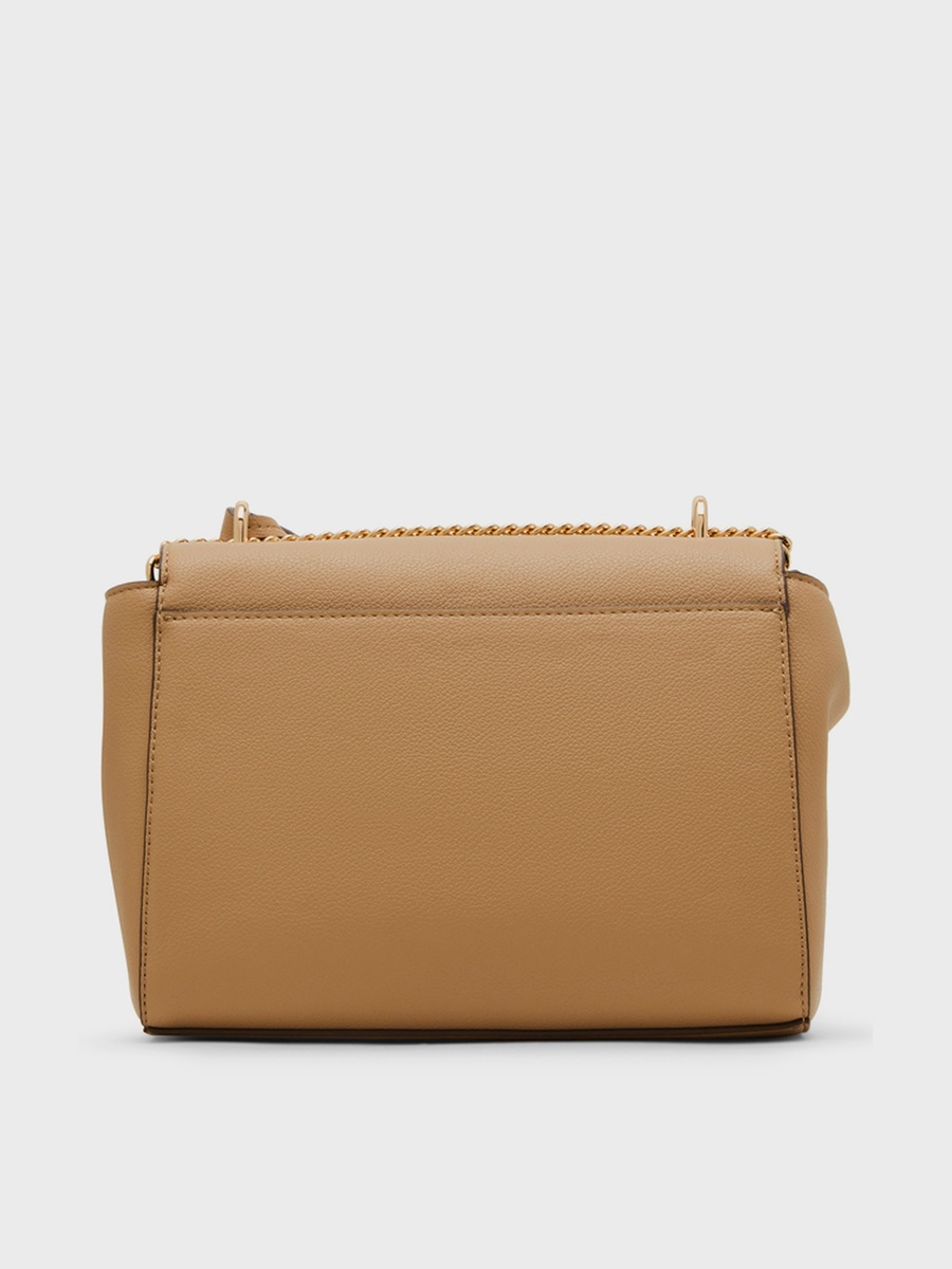 Textured Twist-Lock Shoulder Bag