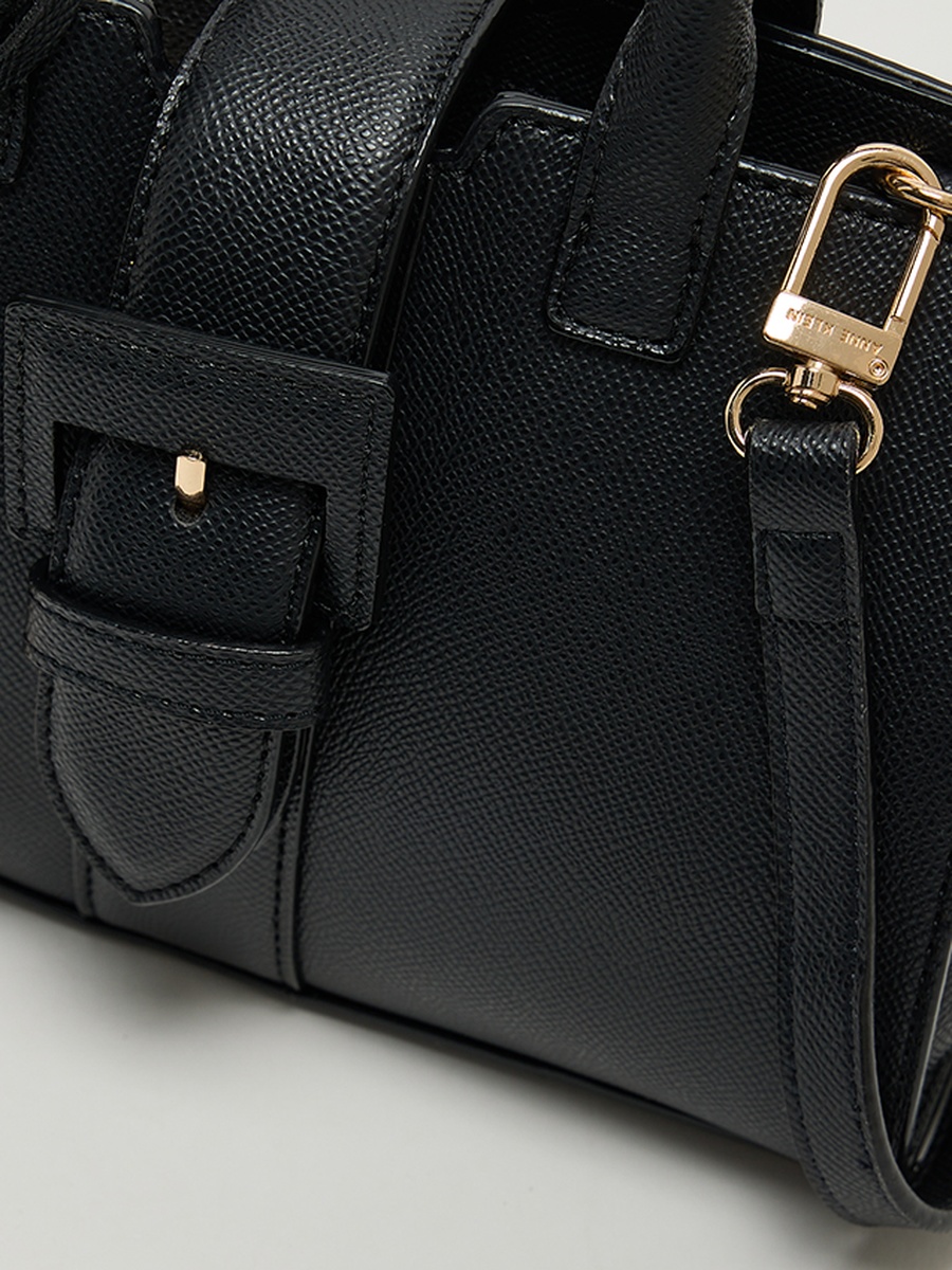 Textured Zippered Satchel Bag
