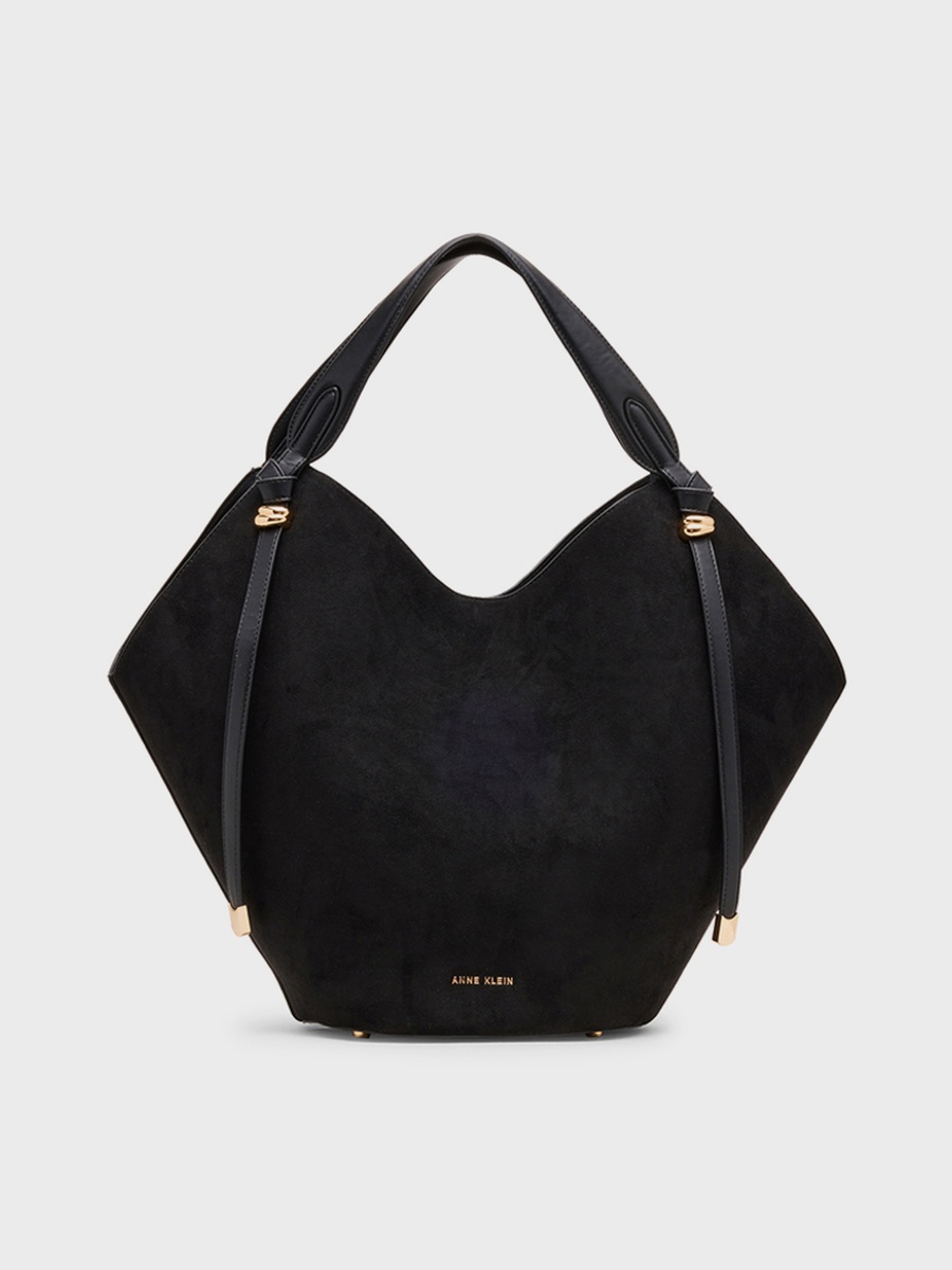 Solid Shoulder Bag with Purse