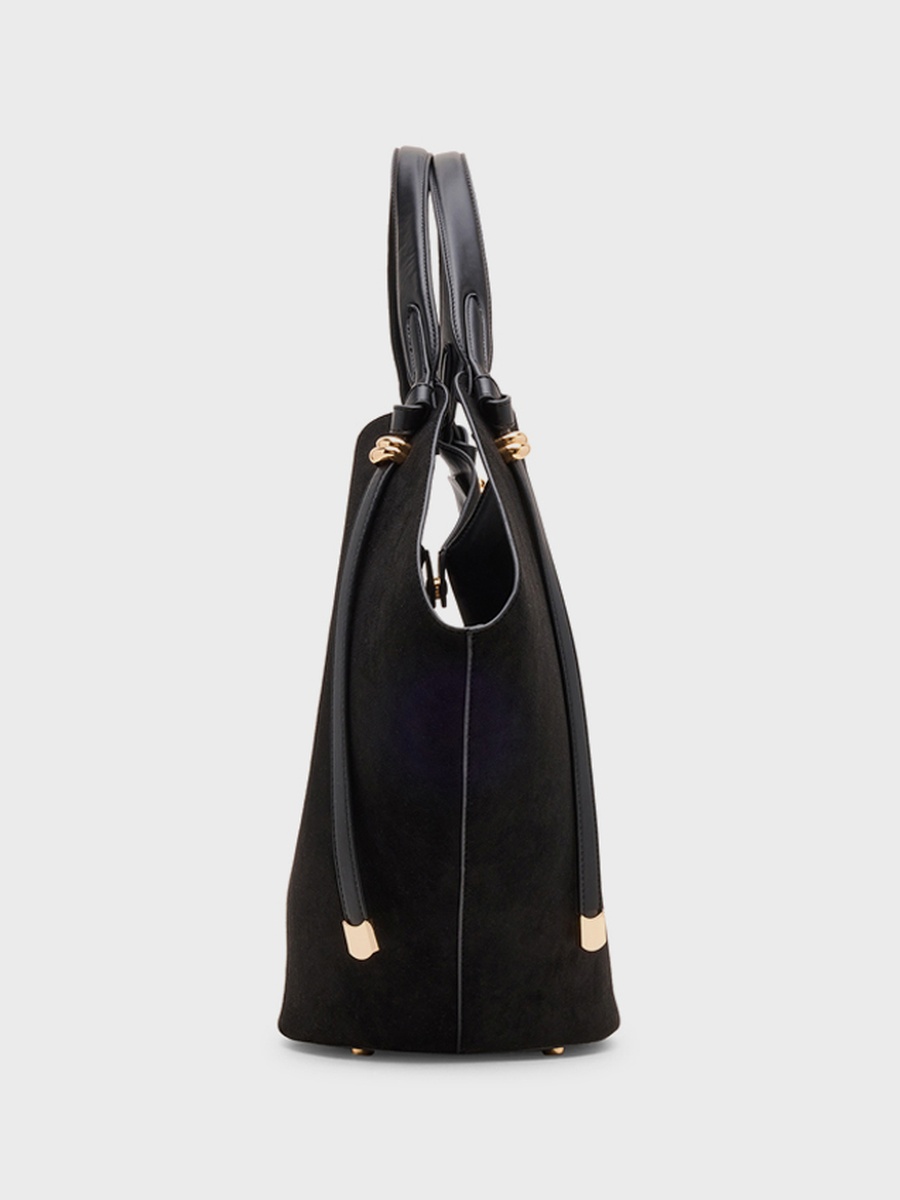 Solid Shoulder Bag with Purse