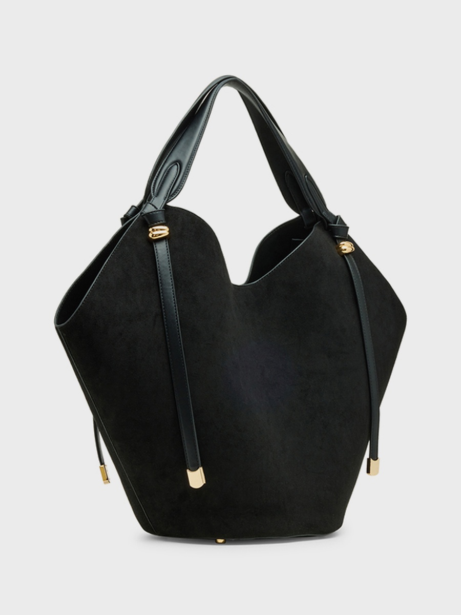Solid Shoulder Bag with Purse
