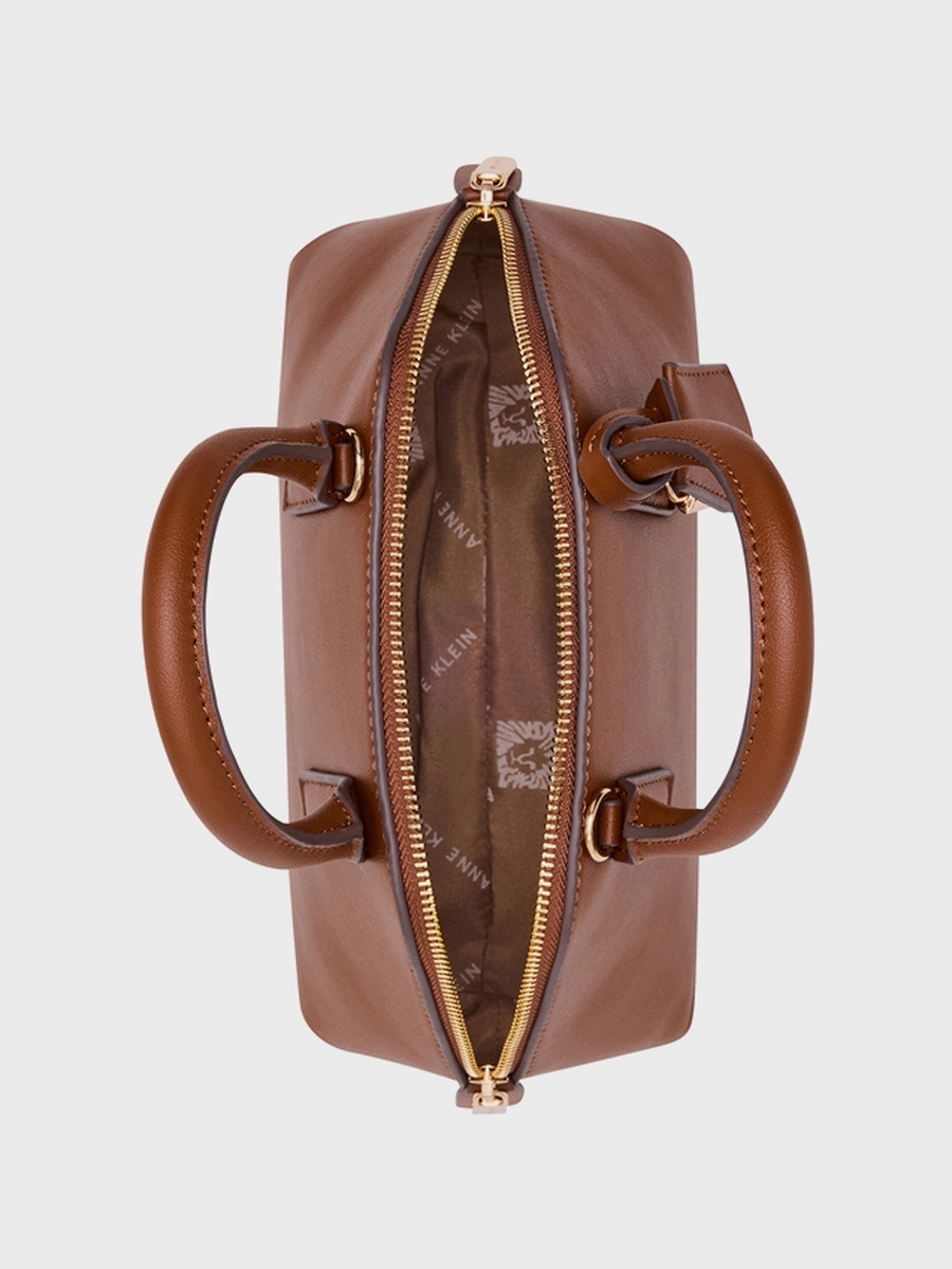 Textured Zippered Shoulder Bag