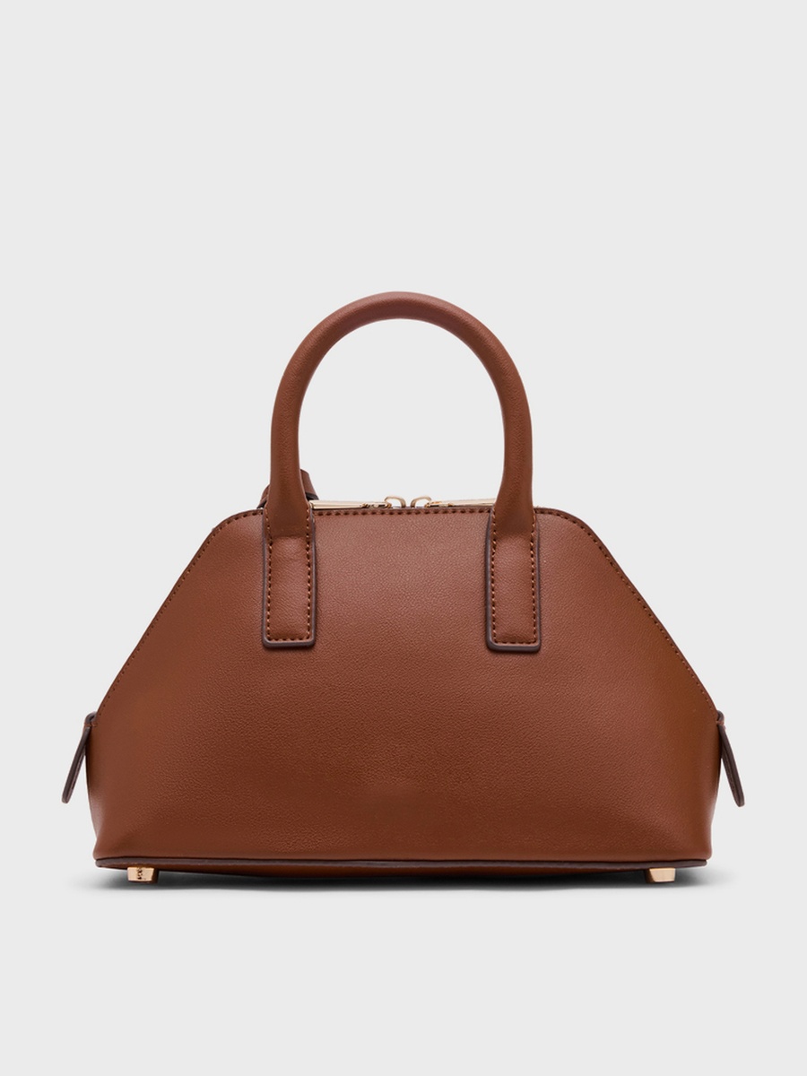 Textured Zippered Shoulder Bag