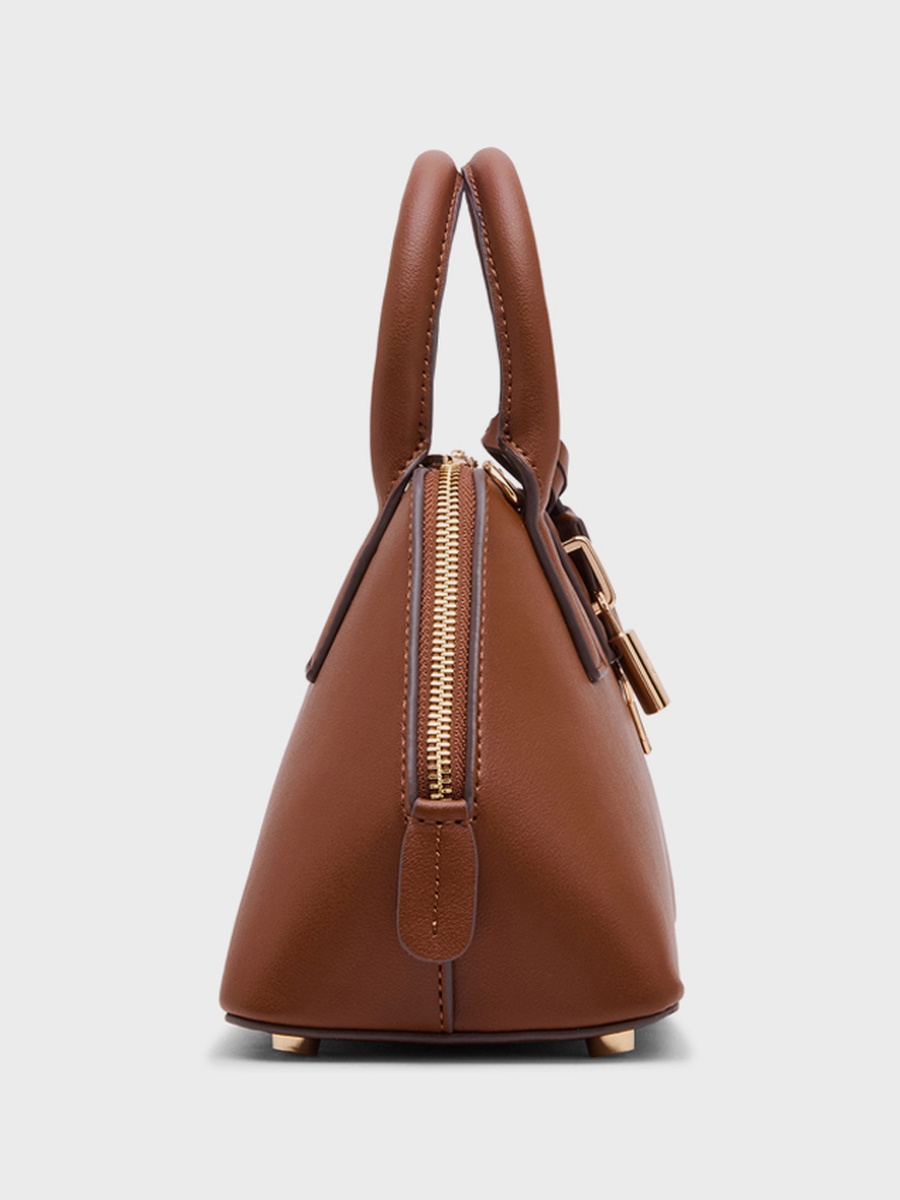 Textured Zippered Shoulder Bag