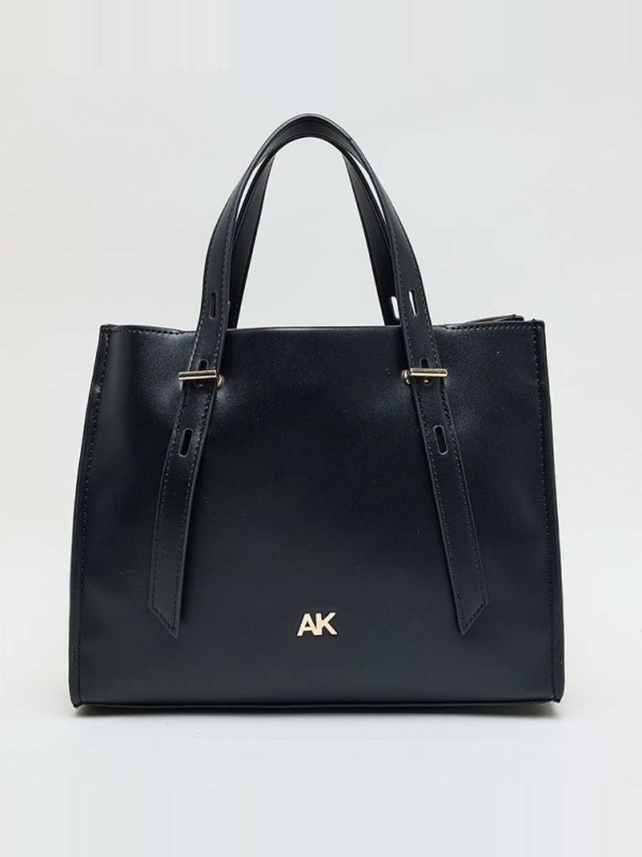 Monogram PU Zip Closure Tote Bag