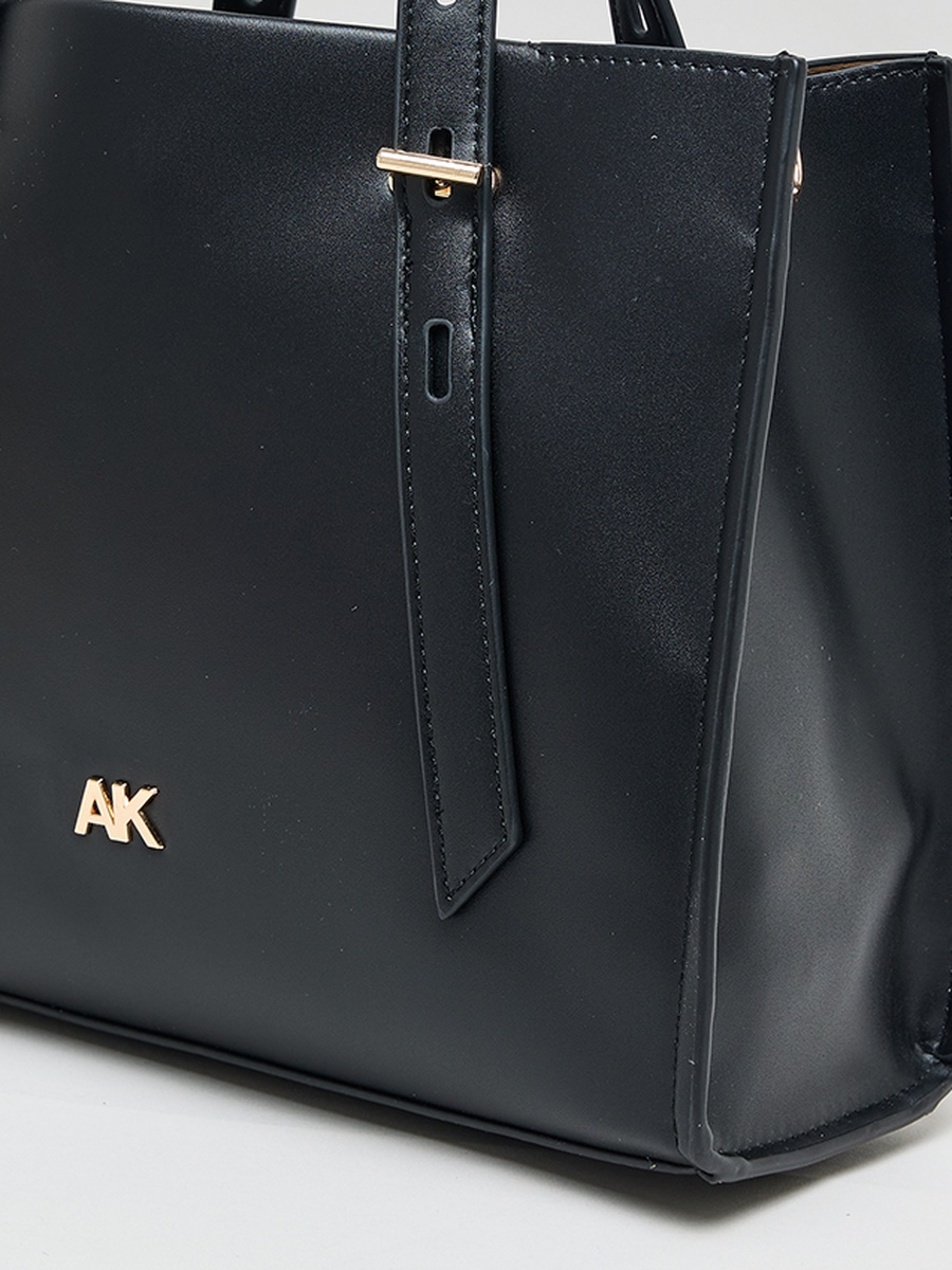 Monogram PU Zip Closure Tote Bag