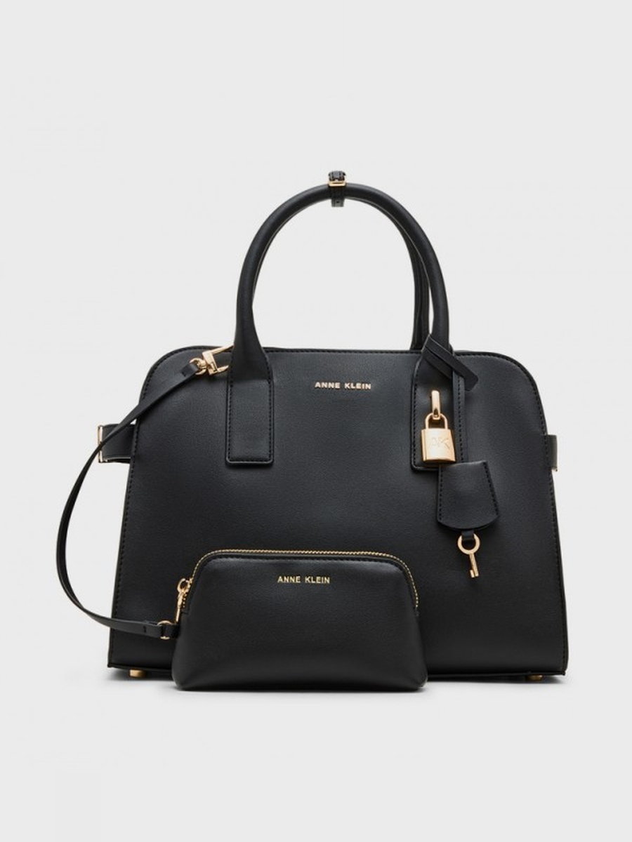 Logo Detail Satchel Bag with Purse