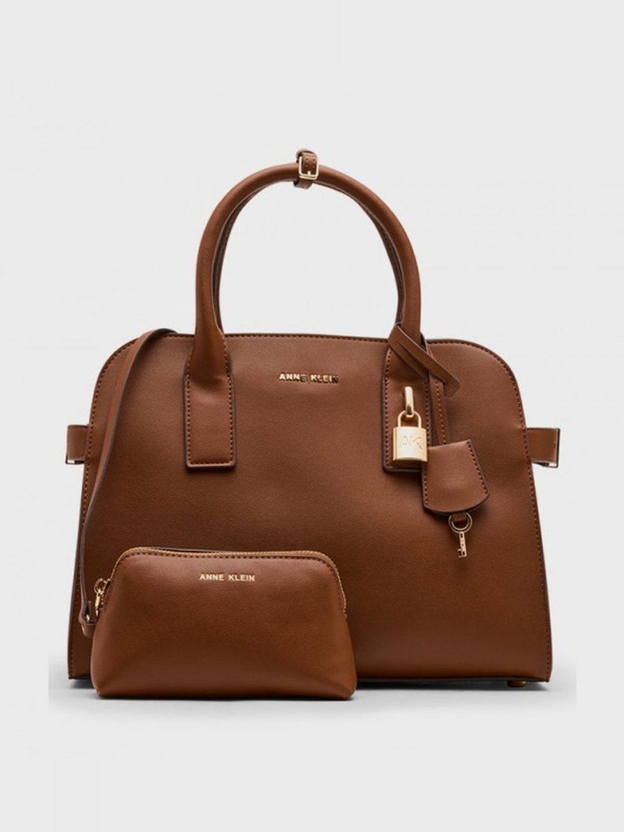 Logo Detail Satchel Bag with Purse