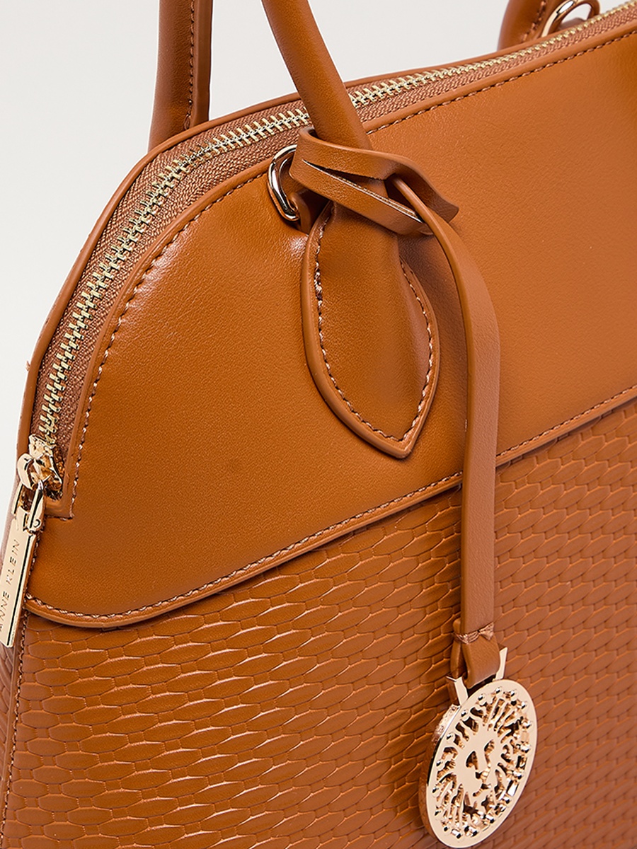 Textured PU Satchel Bag