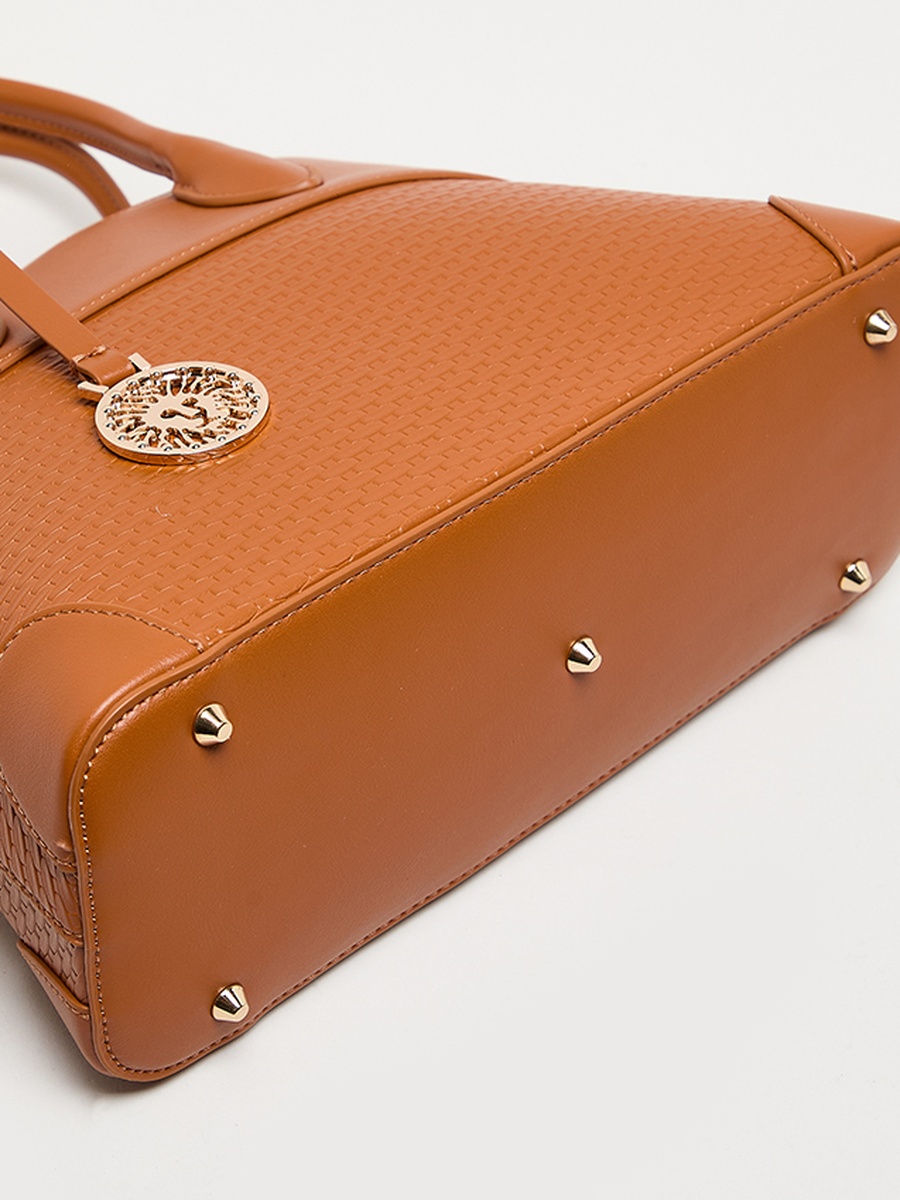 Textured PU Satchel Bag