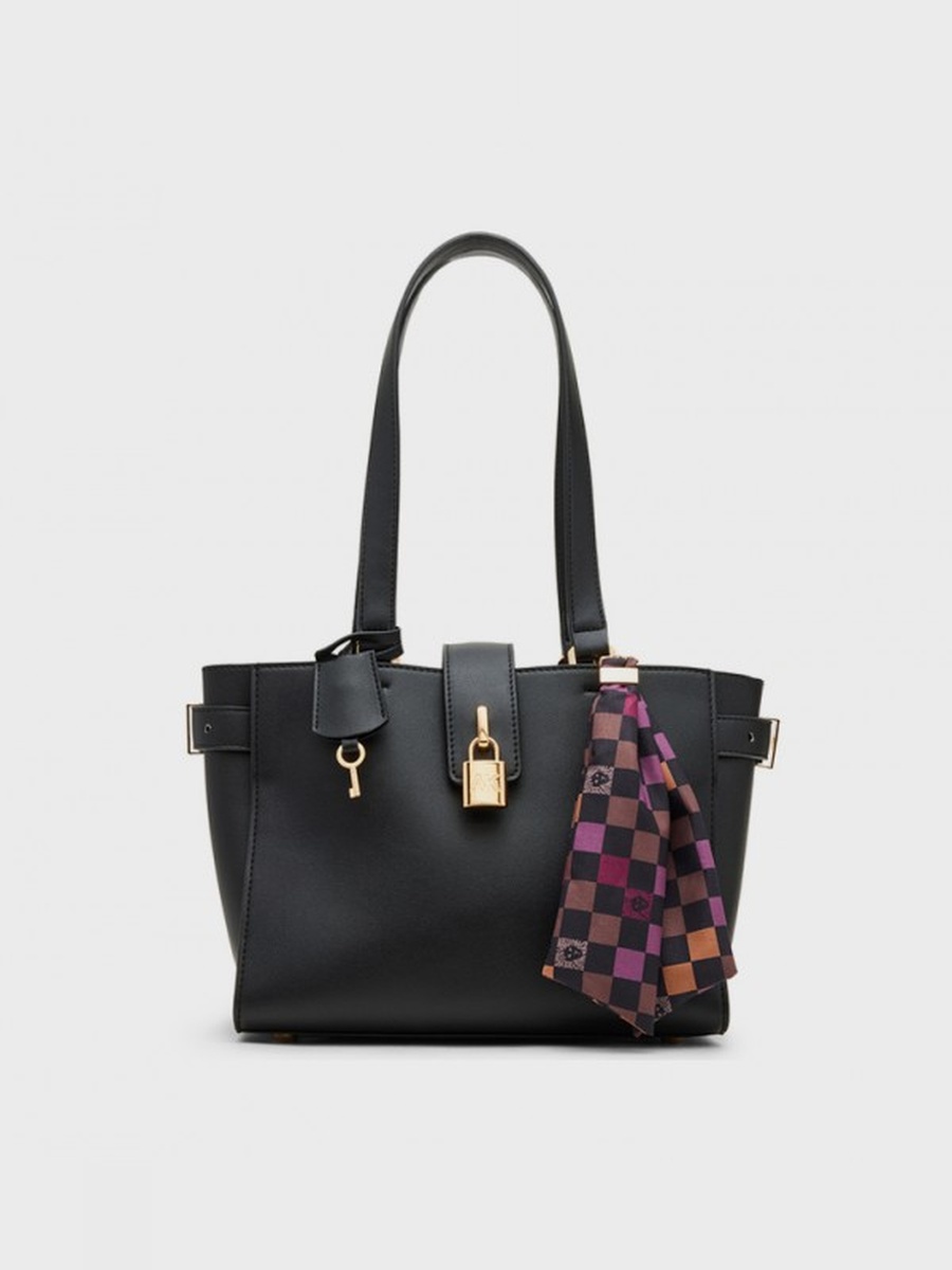 Scarf Detail Tote Bag