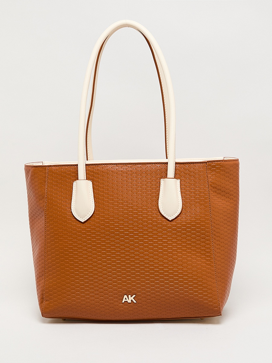 Textured PU Zip Closure Tote Bag