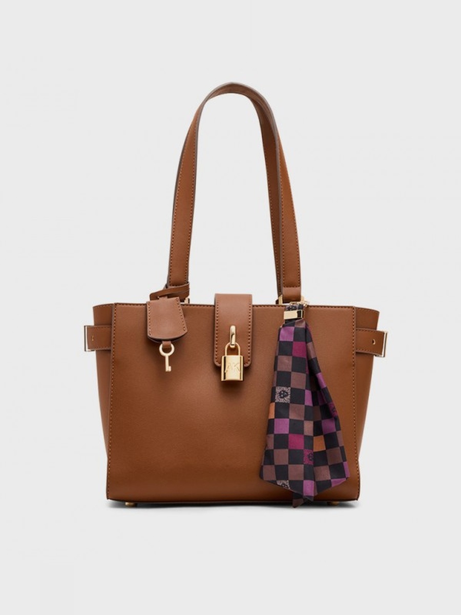 Scarf Detail Tote Bag