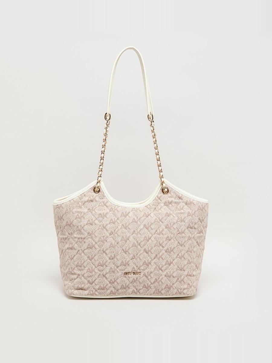 Monogram Patterned PU Shoulder Bag