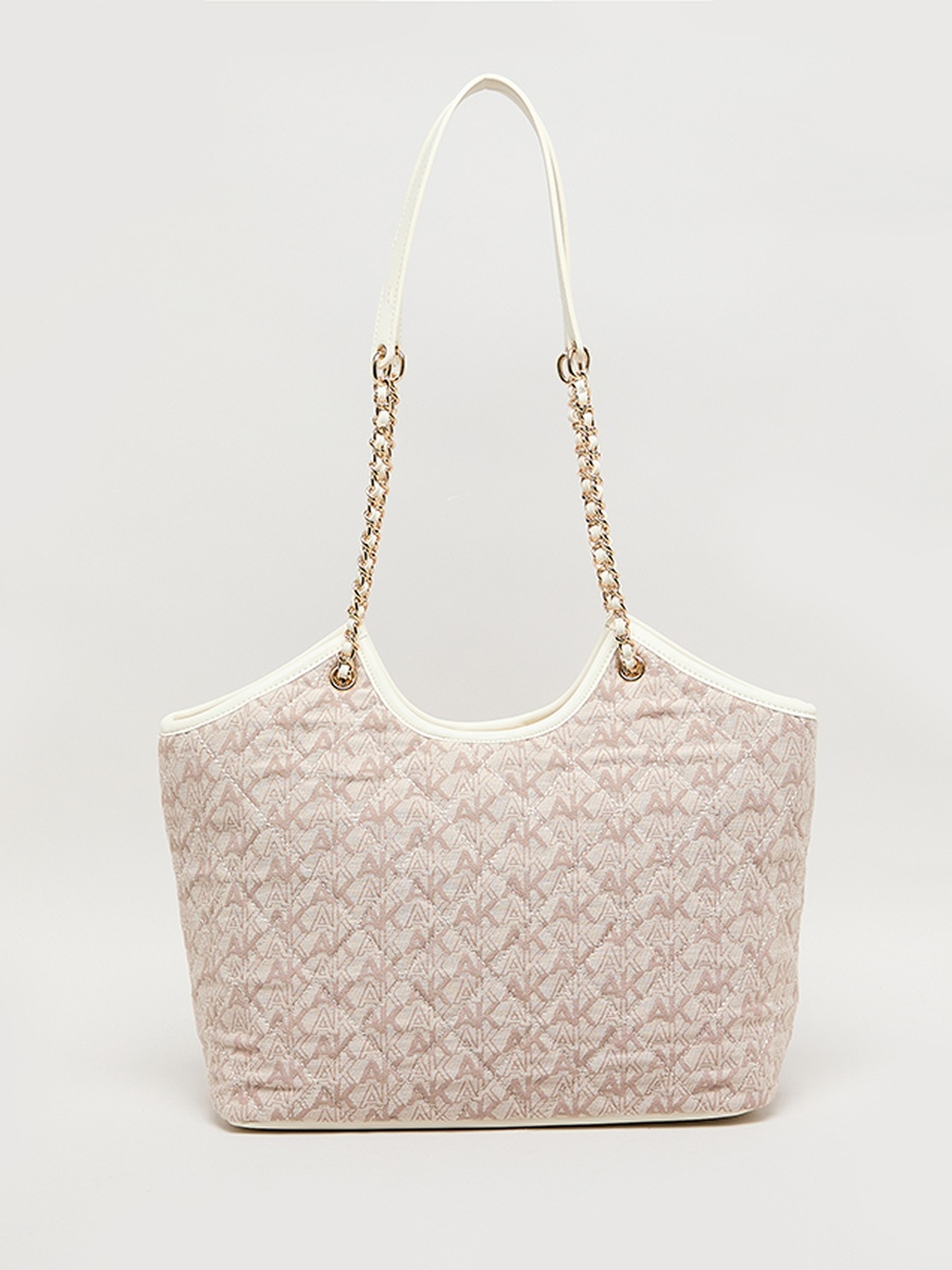 Monogram Patterned PU Shoulder Bag