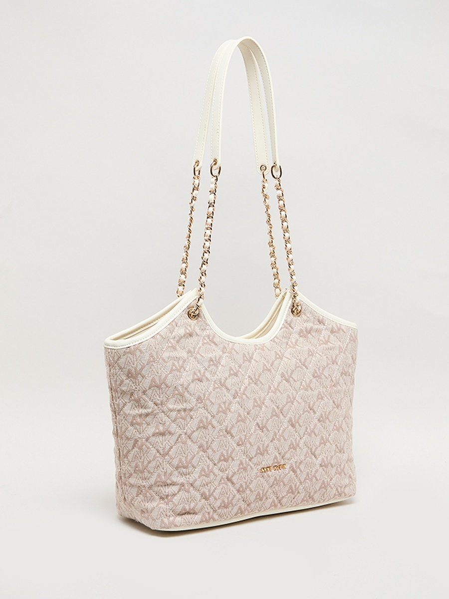 Monogram Patterned PU Shoulder Bag