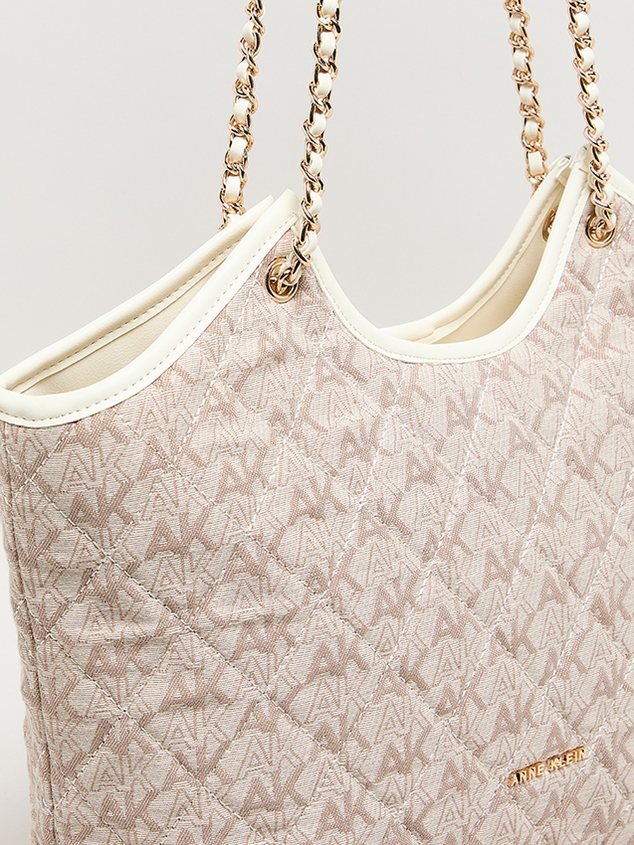 Monogram Patterned PU Shoulder Bag