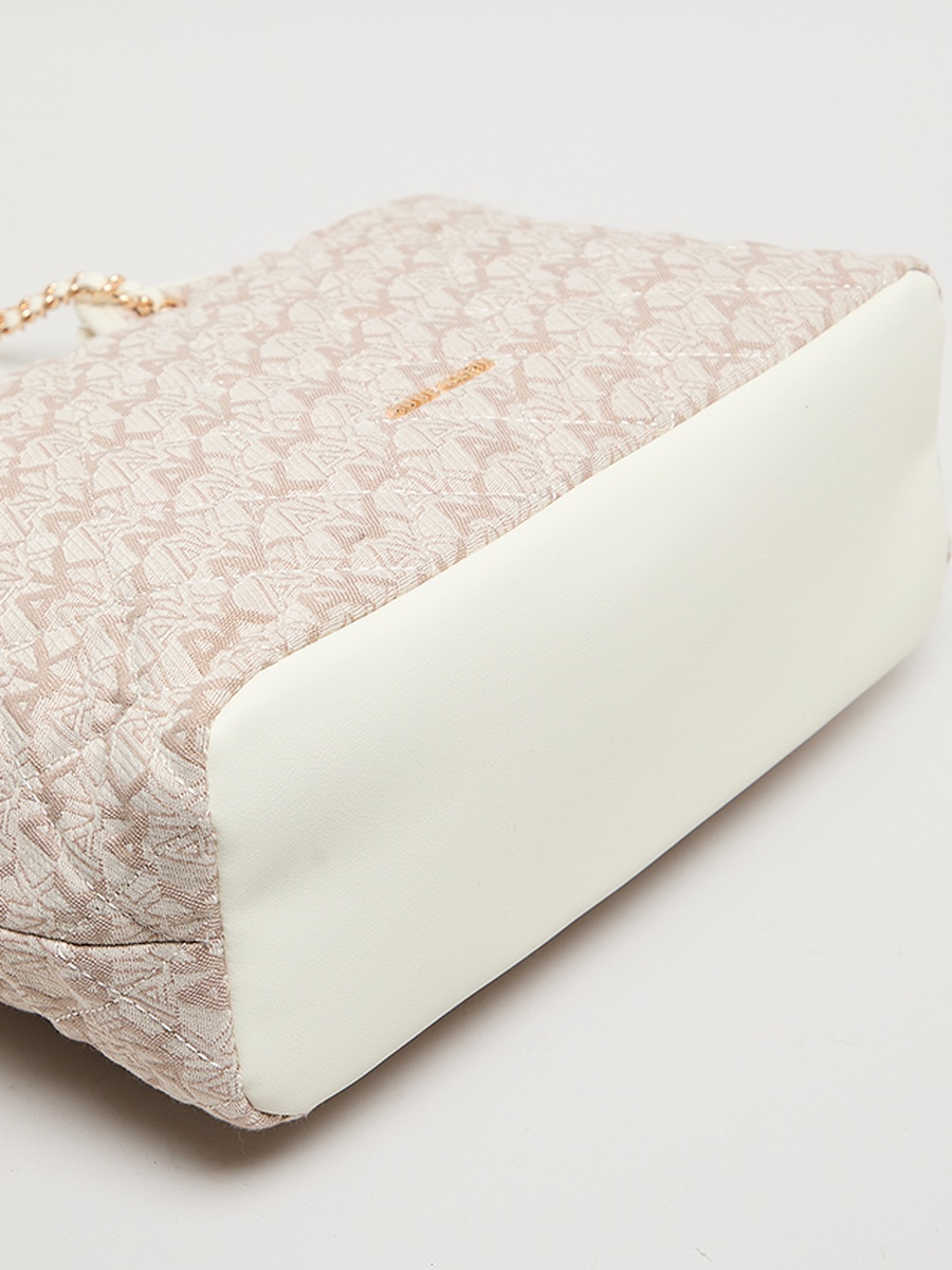Monogram Patterned PU Shoulder Bag