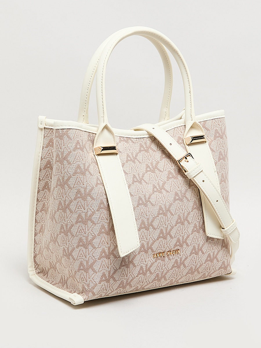 Monogram Patterned PU Tote Bag