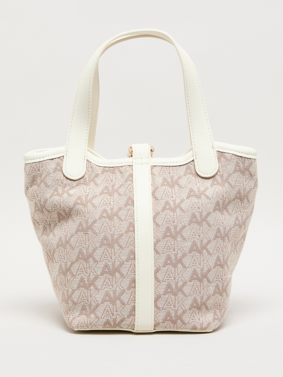 Monogram Patterned PU Bucket Bag